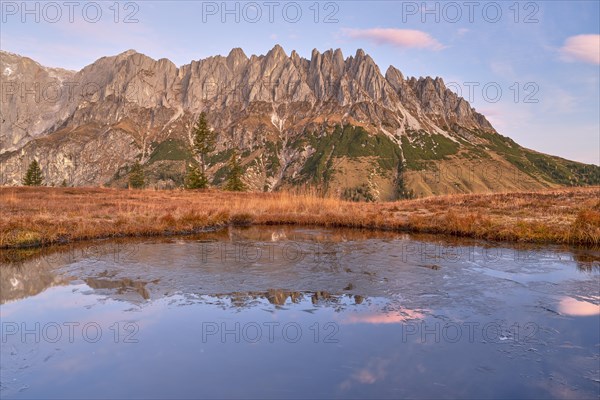 Reflection of the Mandlwaende in autumn