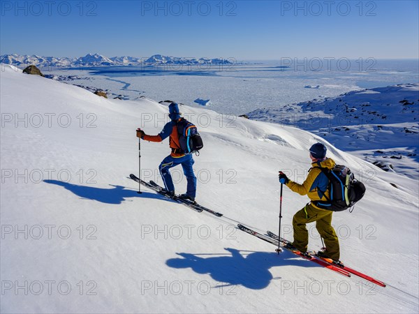 Ski mountaineer on ski tour