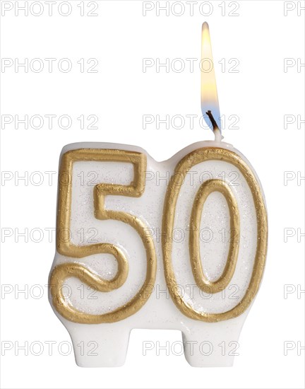 Number Fifty Birthday Candle