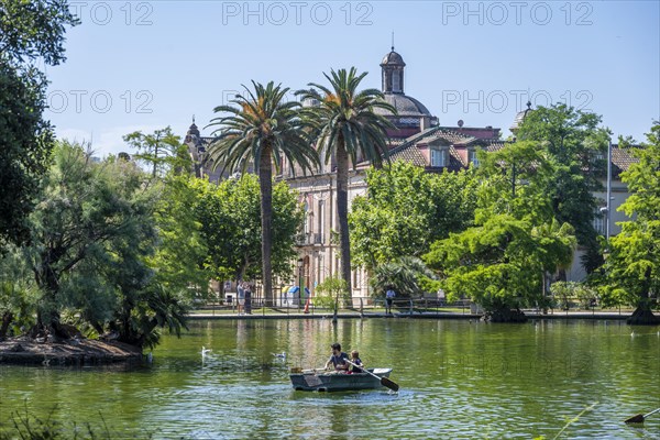 Rowing boat in a lake