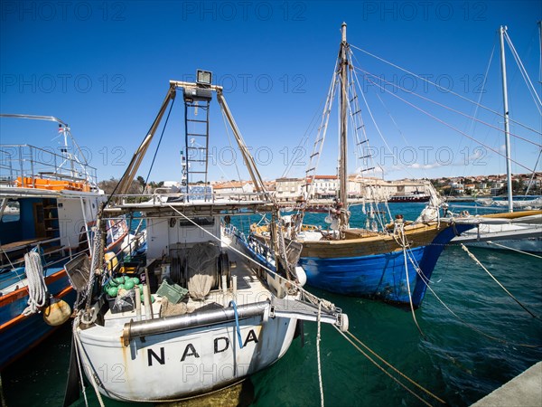 View over the marina to the town of Krk