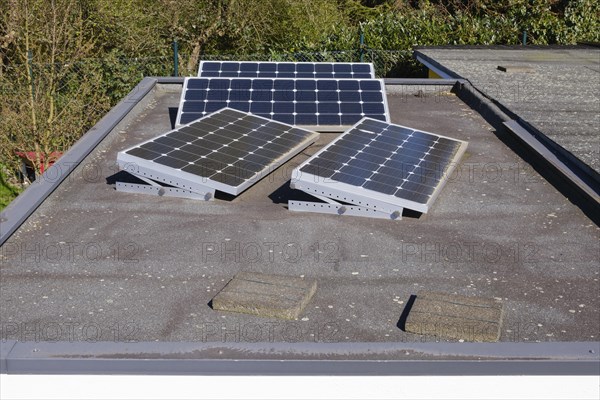 Photovoltaic system on a garage roof
