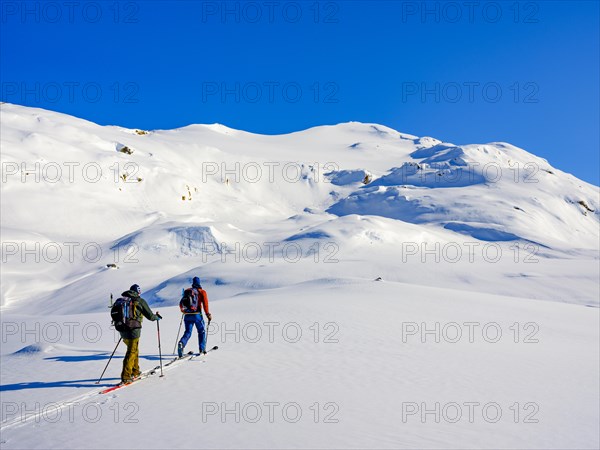 Ski mountaineer on ski tour