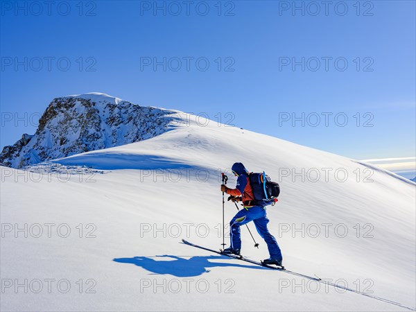 Ski mountaineer on ski tour