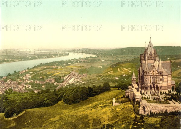 Drachenburg and Koenigswinter on the Rhine