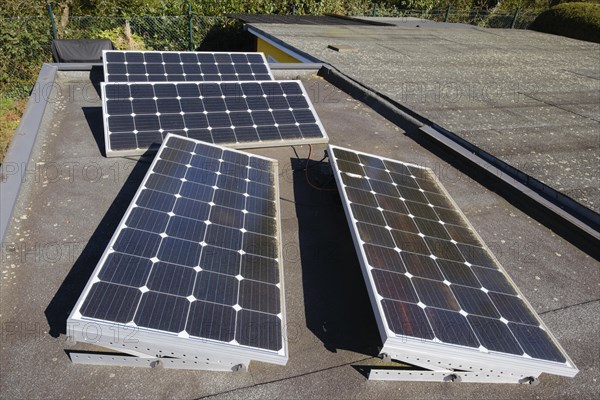 Photovoltaic system on a garage roof