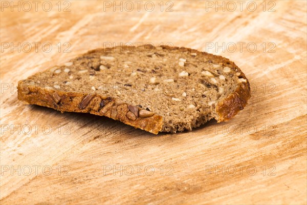 Bitten slice of bread
