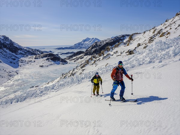 Ski mountaineer on ski tour