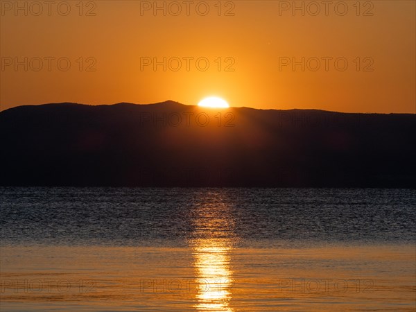 Sunset over the sea