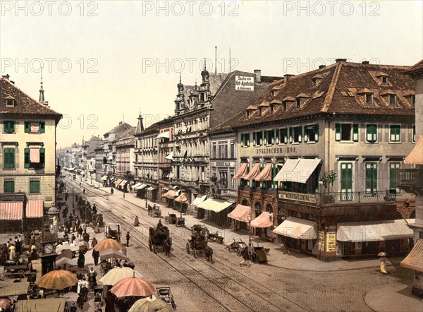 The Kaiserstrasse in Karlsruhe