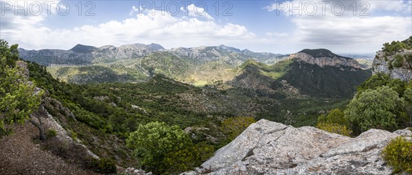 View over the mountains of the Serra de Tramuntana