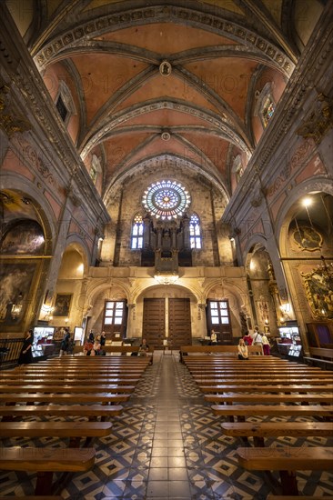 Interior view of the church Parroquia de Sant Bartomeu de Soller