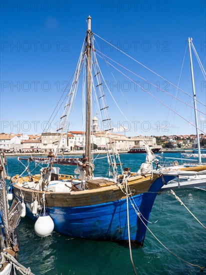 View over the marina to the town of Krk