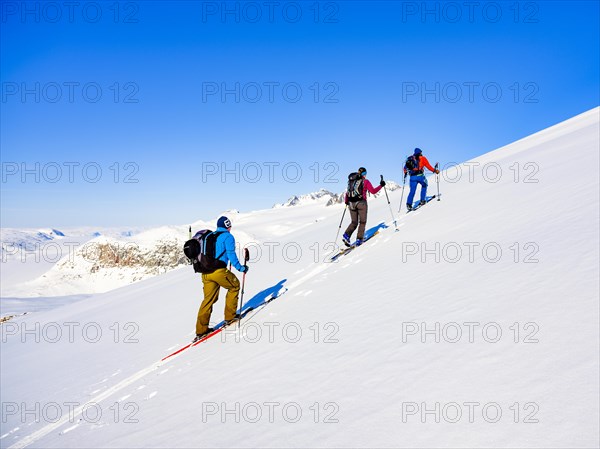 Ski mountaineer on ski tour