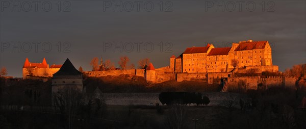 Burghausen Castle in the last evening light