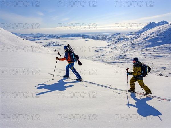 Ski mountaineer on ski tour