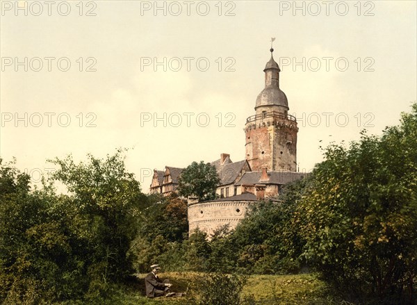 Falkenstein Castle near Ballenstedt in the Harz Mountains