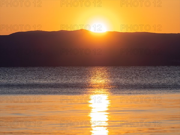 Sunset over the sea