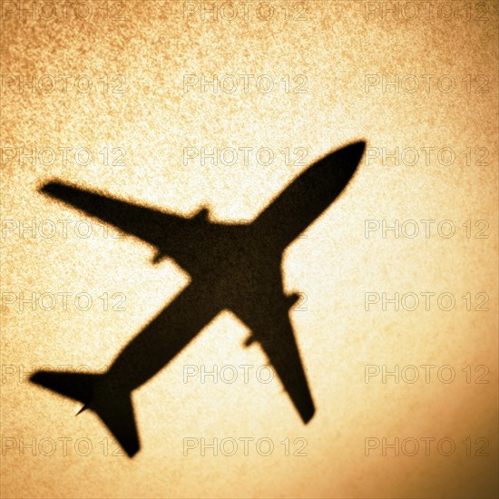 Airplane Silhouette Sepia