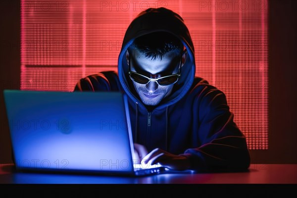 A young man in sunglasses and hoodie