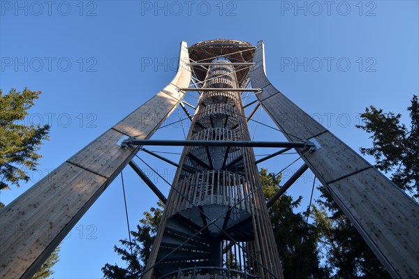 The Idarkopfturm lookout tower on the Idarkopf near Stipshausen in Hunsrueck