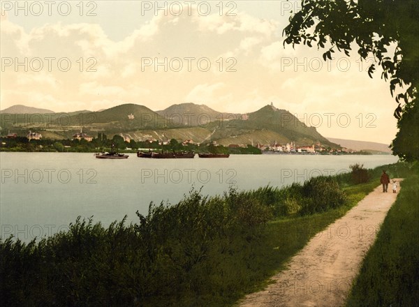 Drachenfels and Koenigswinter on the Rhine