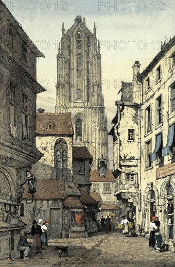 The Imperial Cathedral in Frankfurt am Main c. 1820