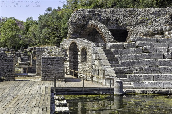 Butrint ruins near the city of Saranda in the south of the country