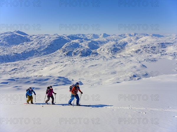 Ski mountaineer on ski tour