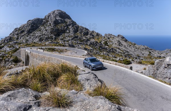 Mountain pass with switchbacks to Sa Colobra