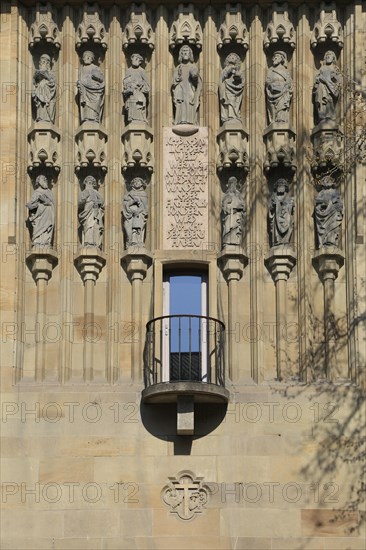 Historical statues of the apostles and Jesus from the former apostle gate of the collegiate church