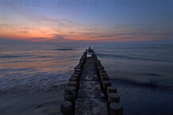 Evening atmosphere on the Baltic Sea beach