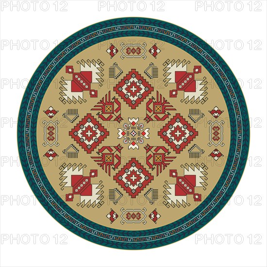 Traditional Georgian round decorative element