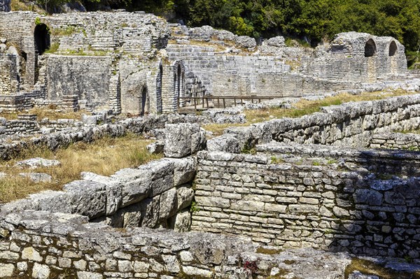 Butrint ruins near the city of Saranda in the south of the country