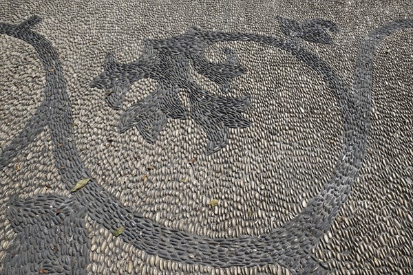 Mosaic as street paving