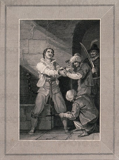 The torture of William Lithgow in the dungeons of the Inquisition in Malaga in 1620