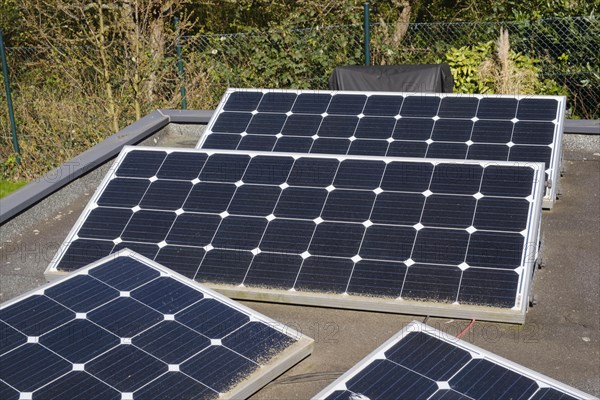 Photovoltaic system on a garage roof