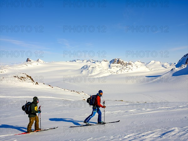 Ski mountaineer on ski tour