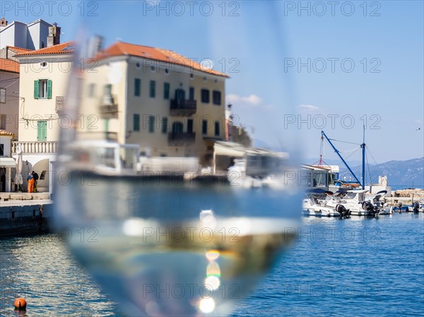 View through a wine glass