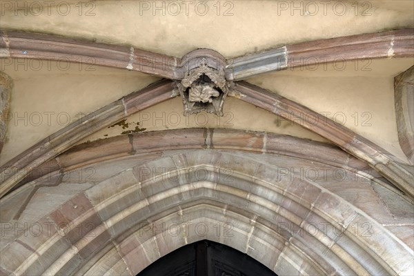 Vault with Madonna figure in the vestibule of the baker's portal