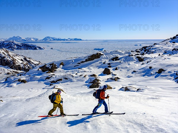 Ski mountaineer on ski tour