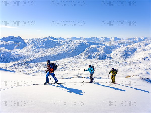 Ski mountaineer on ski tour