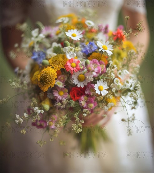 A colourful bouquet of wild flowers