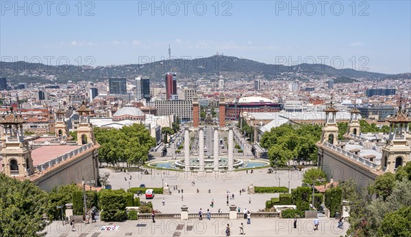 View of the Magic Fountain of Montjuic