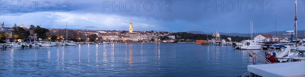 View over the marina to the town of Krk