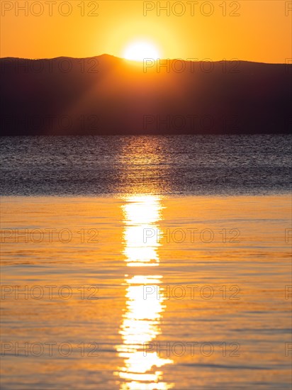 Sunset over the sea