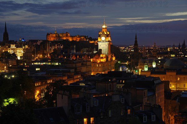 View of the Old Town and Balmoral Hotel from Calton Hill