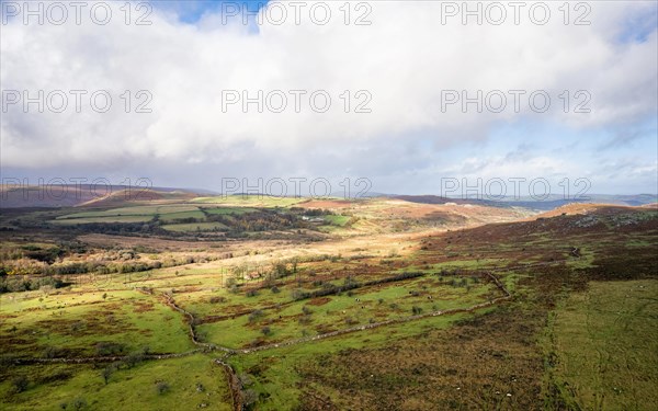 View over Emsworthy Mire from a drone