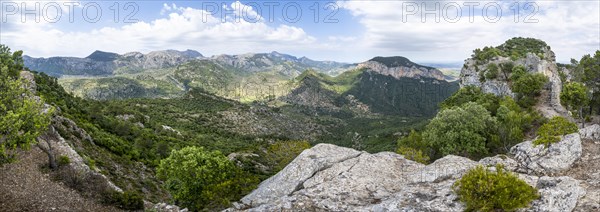 View over the mountains of the Serra de Tramuntana