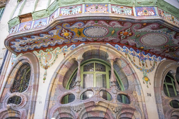 Artful curved ornate windows